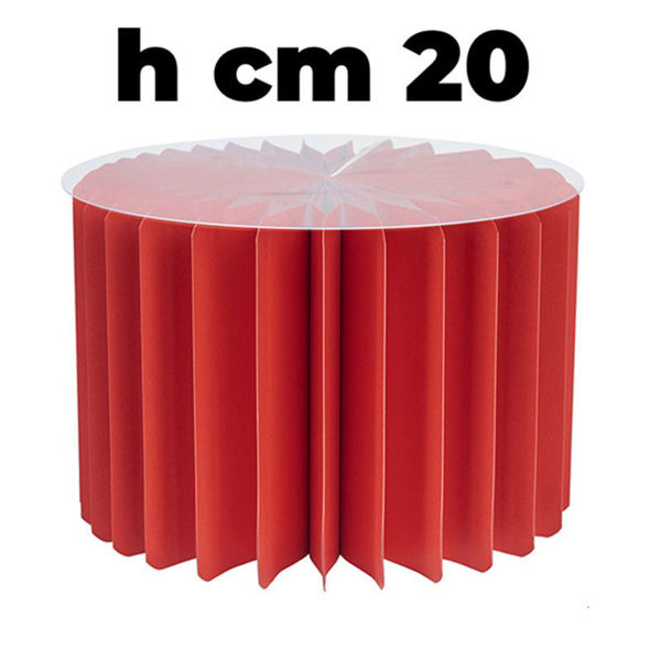 Alzata rossa 30×20 cm base decorativa grande