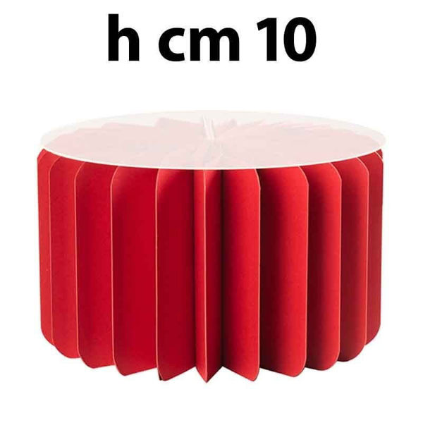 Alzata rossa 15×10 cm base decorativa