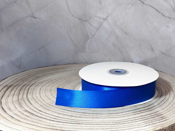 Rotolo Nastro Doppio Raso Blu varie misure 50 metri