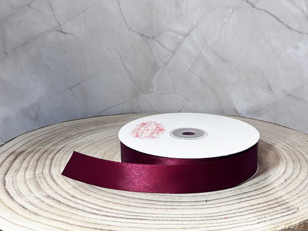 Rotolo Nastro Doppio Raso Bordeaux in varie misure da 3 a 40 mm