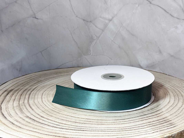 Rotolo Nastro Doppio Raso Verde Petrolio in varie misure da 50 metri