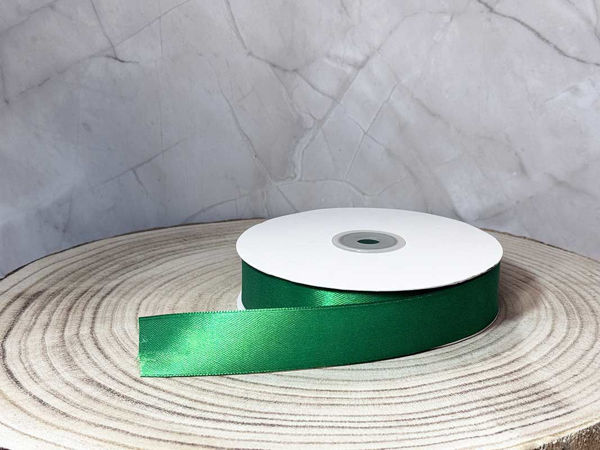 Rotolo Nastro Doppio Raso Verde Smeraldo vari spessori 50 metri