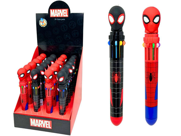 Penna multicolore Spiderman con 10 colori e decorazioni Marvel