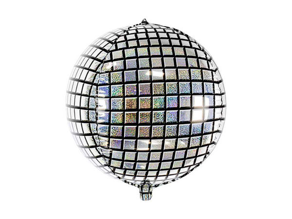 Palloncino mylar sfera disco PartyDeco 40 cm
