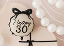 Palloncino mylar 45 cm Happy 30 con fiocco nero