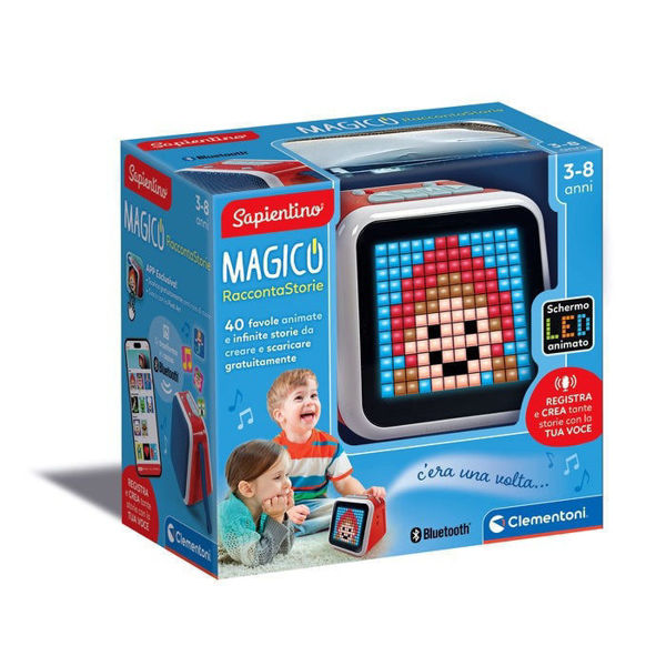 Raccontastorie per bambini MAGICO con schermo LED, animazioni colorate e 3 modalità di ascolto: storie, musica e ninna nanna