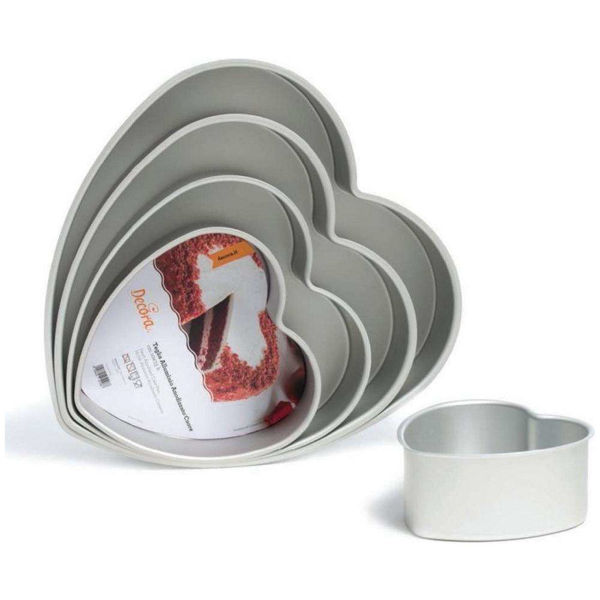 Teglia professionale anodizzata a forma di cuore in varie misure