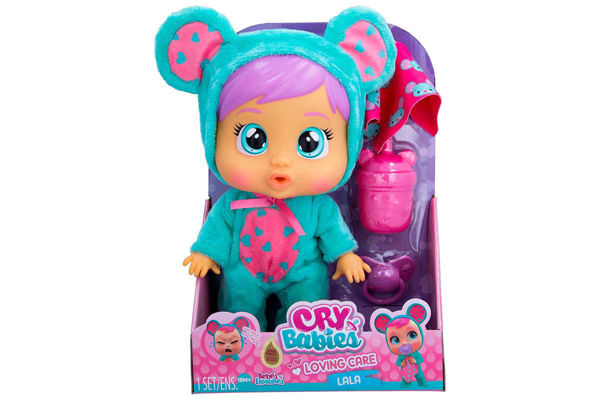 Cry Babies Loving Care Lala bambola morbida topolina con accessori	