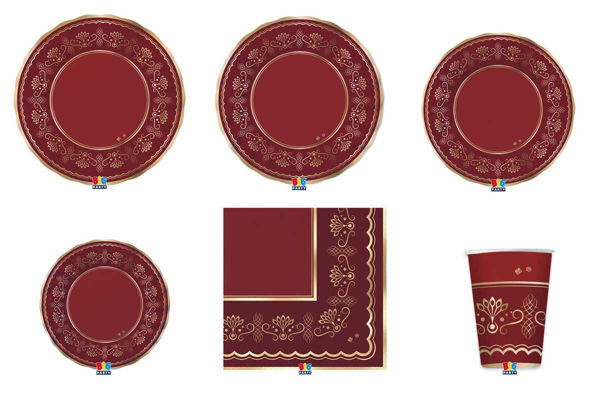Coordinato tavola Royal Red Gold