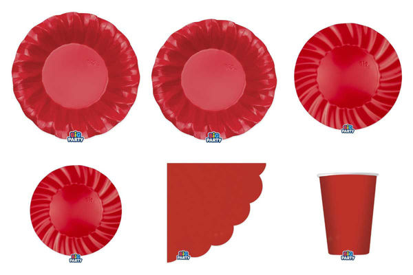 Coordinato tavola Wavy Rosso