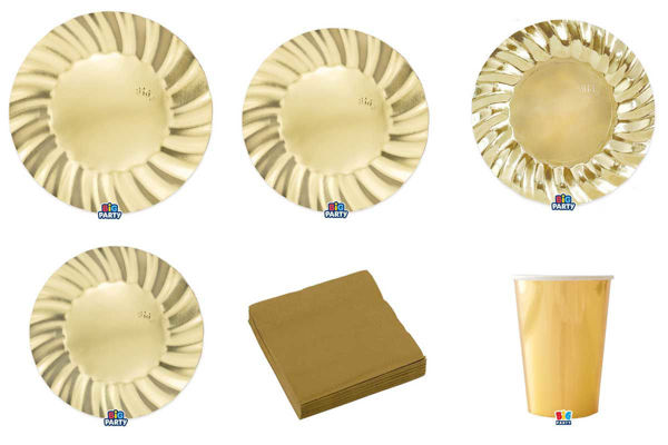 Immagine di Coordinato Wavy Oro Metal