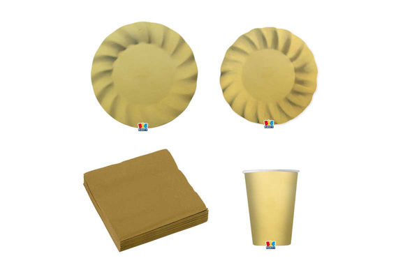 Coordinato tavola Wavy Matt Gold