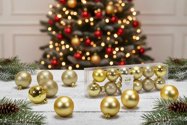 Sfere Natalizie Oro Mix