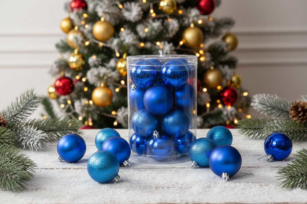 Palline per albero di Natale color blu decorative