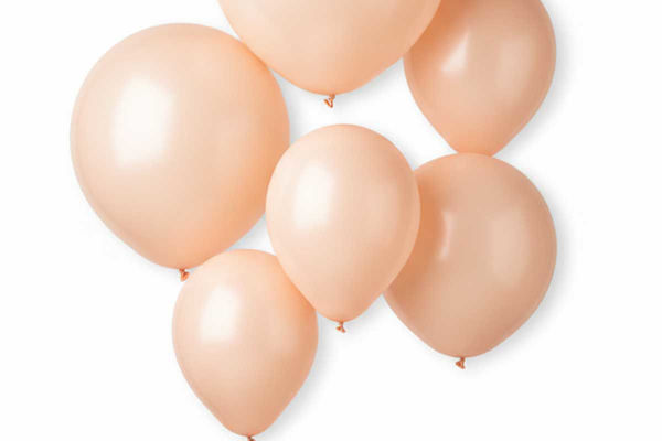 Palloncini cipria in lattice decorativi per feste e allestimenti