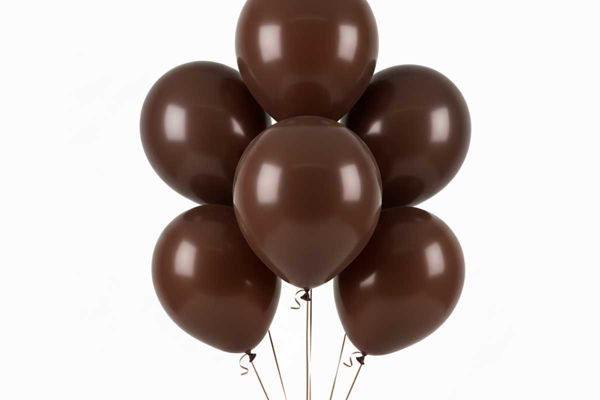 Palloncini in lattice marroni vari diametri confezione
