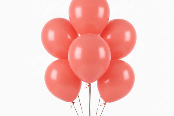 Palloncini in lattice corallo vari diametri per decorazioni e feste