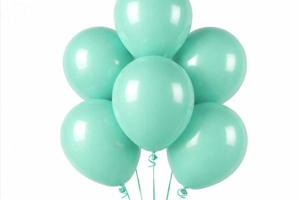 Palloncini in lattice verde menta BigParty con palloncini Gemar in diverse misure