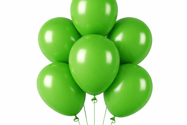 Palloncini in lattice verde foglia e verde BigParty con palloncini Gemar in diverse misure