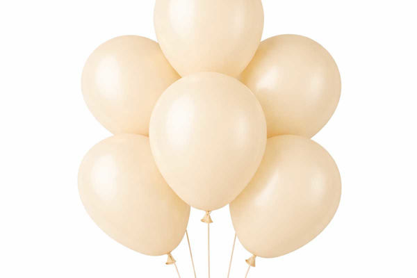 Palloncini in lattice avorio metal BigParty con palloncini Gemar in diverse misure