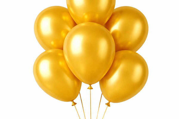 Palloncini in lattice oro metal BigParty con palloncini Gemar in diverse misure