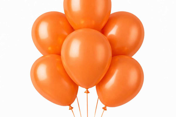 Palloncini in lattice arancio metal BigParty con palloncini Gemar in diverse misure