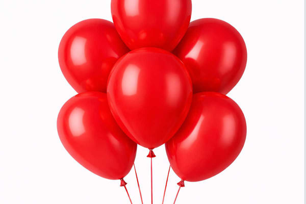 Palloncini in lattice rosso metal BigParty con palloncini Gemar in diverse misure