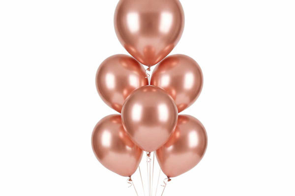 Palloncini in lattice rosa gold metal BigParty con palloncini Gemar in diverse misure