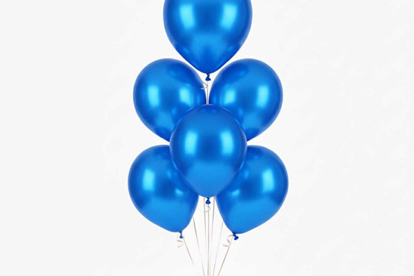 Palloncini in lattice blu elettrico metal BigParty con palloncini Gemar in diverse misure