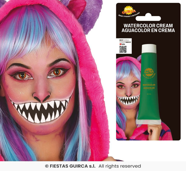 Tubo trucco verde scuro 20 ml per makeup mostruosi