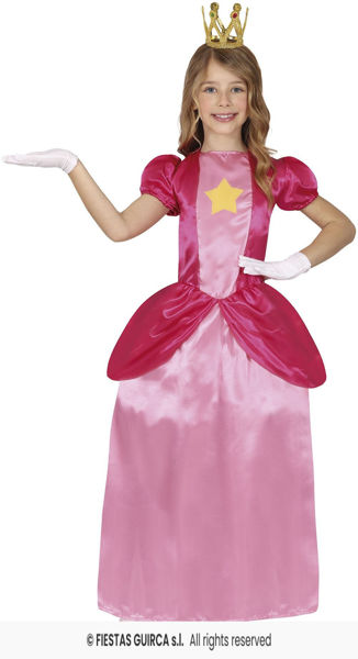 costume principessa rosa bambina 7-9 anni