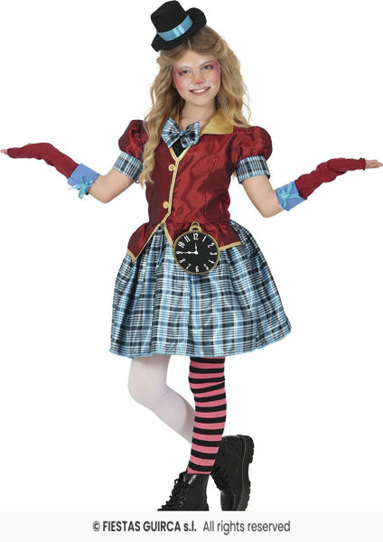 Costume Cappellaio Matto Bambina 7-9 Anni