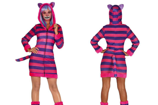 Costume gatto striato adulto travestimento felino