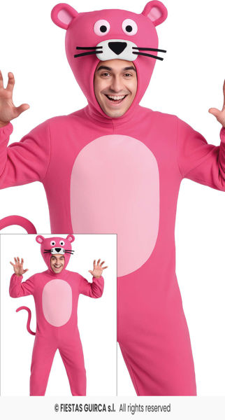 Costume Pantera Rosa adulto tuta animale rosa uomo donna
