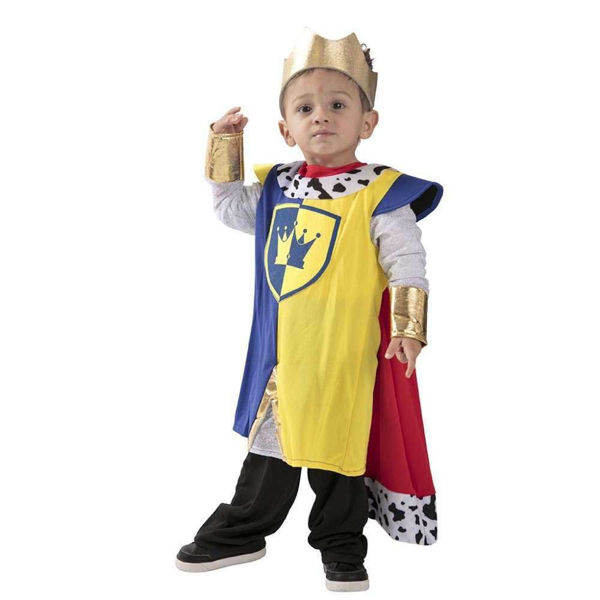 Costume re medievale per bambino e ragazzo con indicazione taglie e codici prodotto