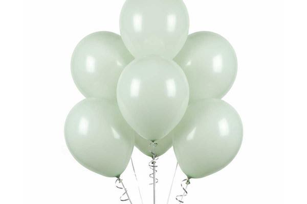 Palloncini in lattice verde macaron Kalisan per decorazioni e allestimenti eleganti
