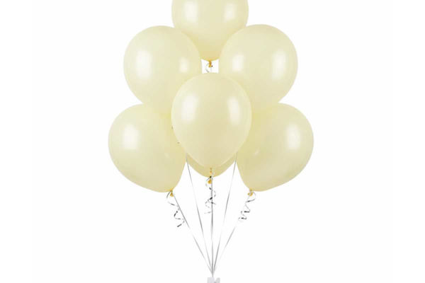 Palloncini in lattice giallo macaron Kalisan per decorazioni e allestimenti eleganti