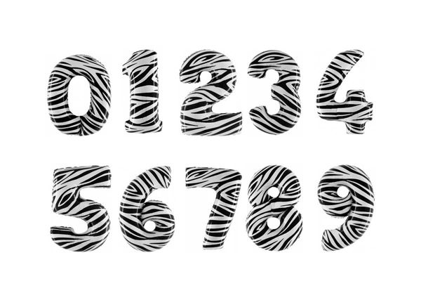 Palloncino Mylar numero zebrato 102 cm per decorazioni di feste