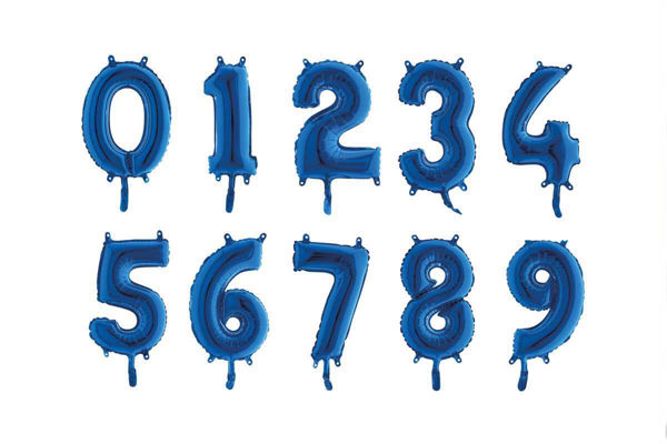 Palloncino Mylar blu numero 102 cm per decorazioni