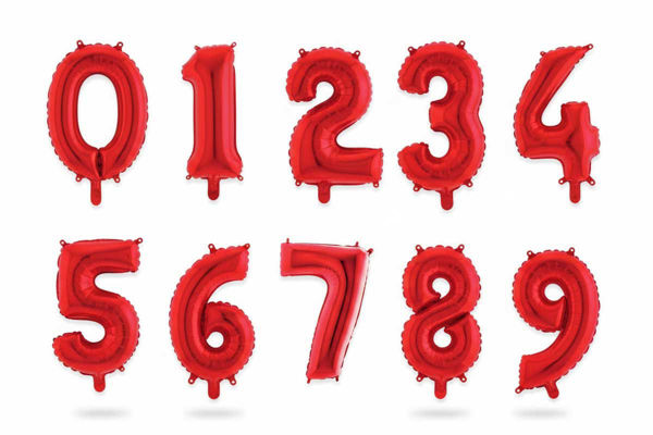 Palloncino Mylar rosso numero 102 cm per decorazioni