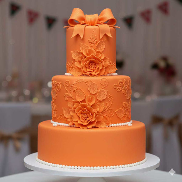 Pasta di zucchero Pop arancio per decorazioni di torte e dolci