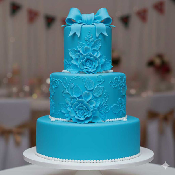 Pasta di zucchero Pop blu per decorazioni di torte e dolci