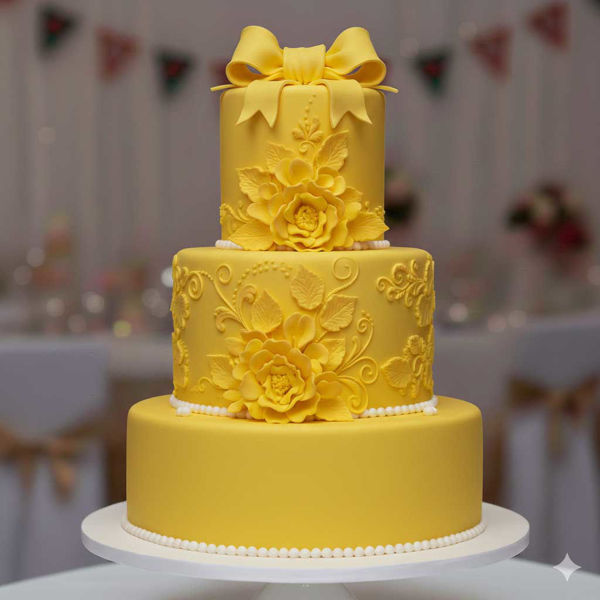 Pasta di zucchero Pop giallo sole per decorazioni di torte e dolci