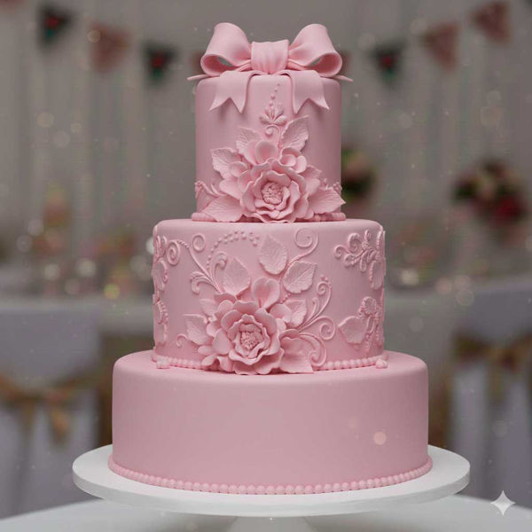 Pasta di zucchero Pop rosa confetto senza glutine per decorazioni di torte e dolci