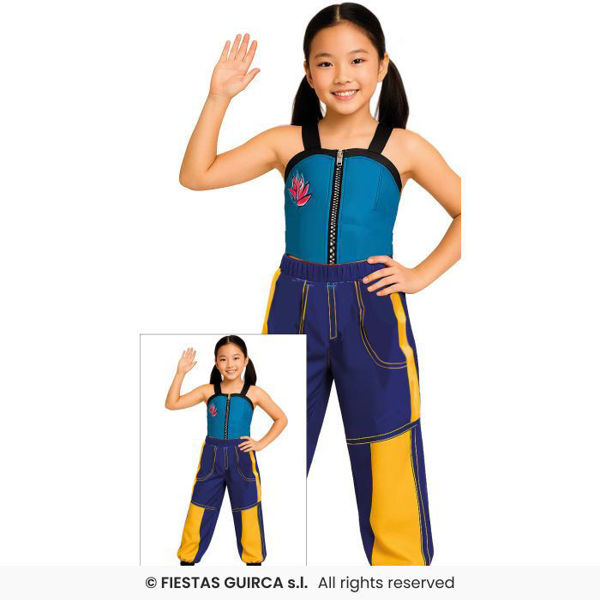 Costume Pop Star Lotus per bambina 5-6 anni completo top e pantaloni