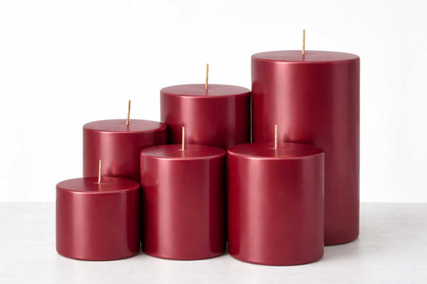 Candela cilindro oro lucido