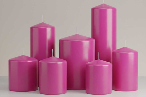 Candela cilindro fucsia