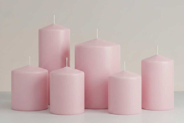 Candela cilindro rosa baby altezza