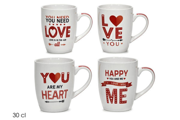 Tazza Mug Love in ceramica 30 cl