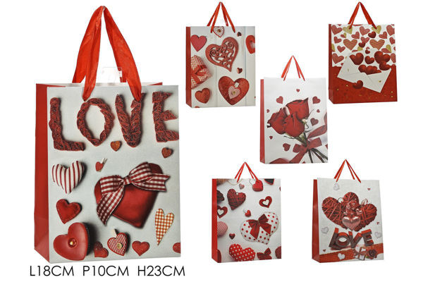 Shopper Regalo Love in Carta con Manici